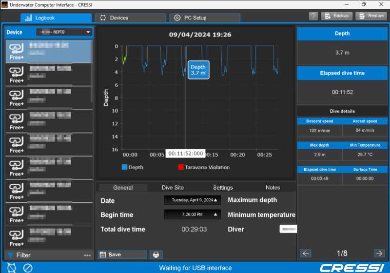 Cressi UCI GUI